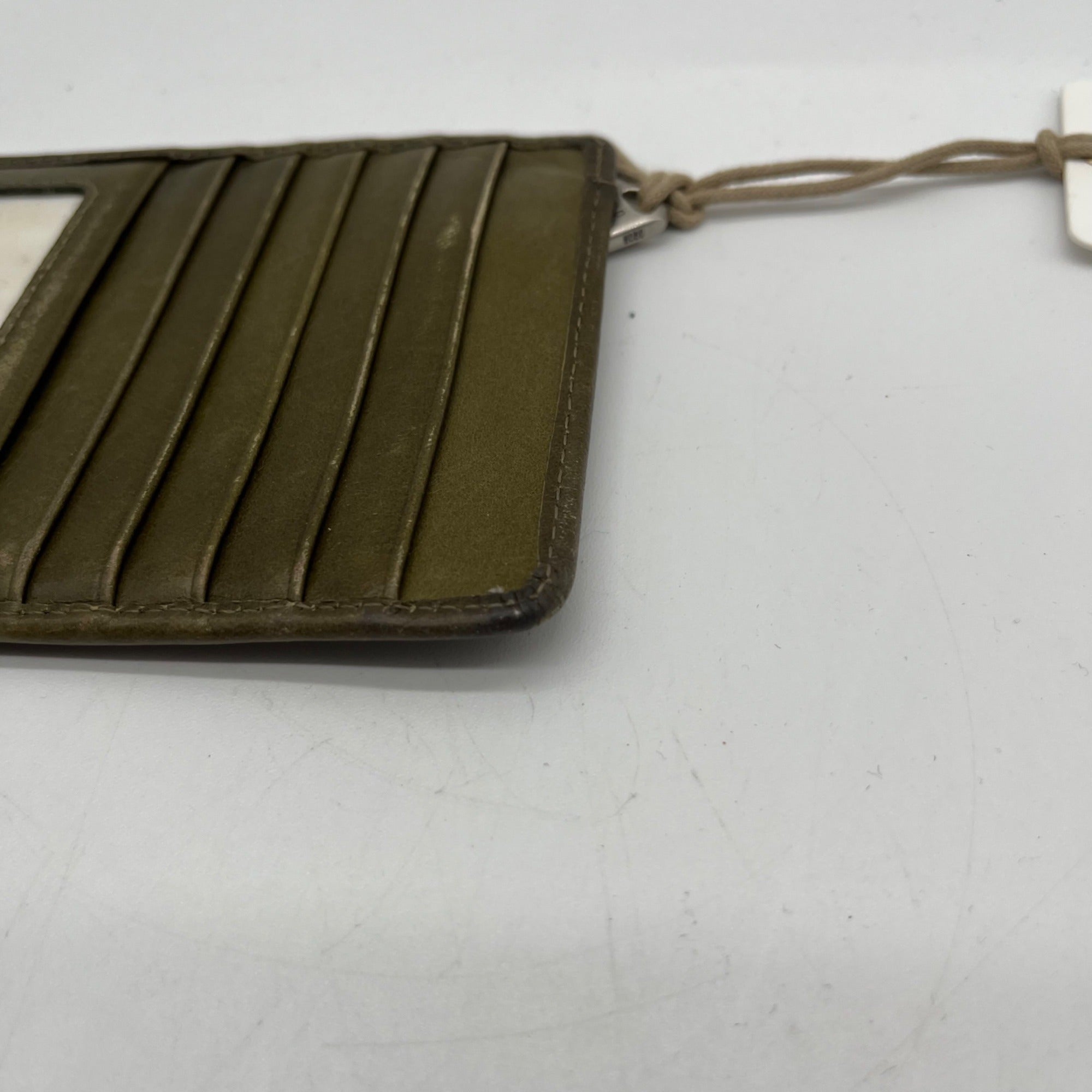 Hobo Green Euro Slide Leather Card Wallet