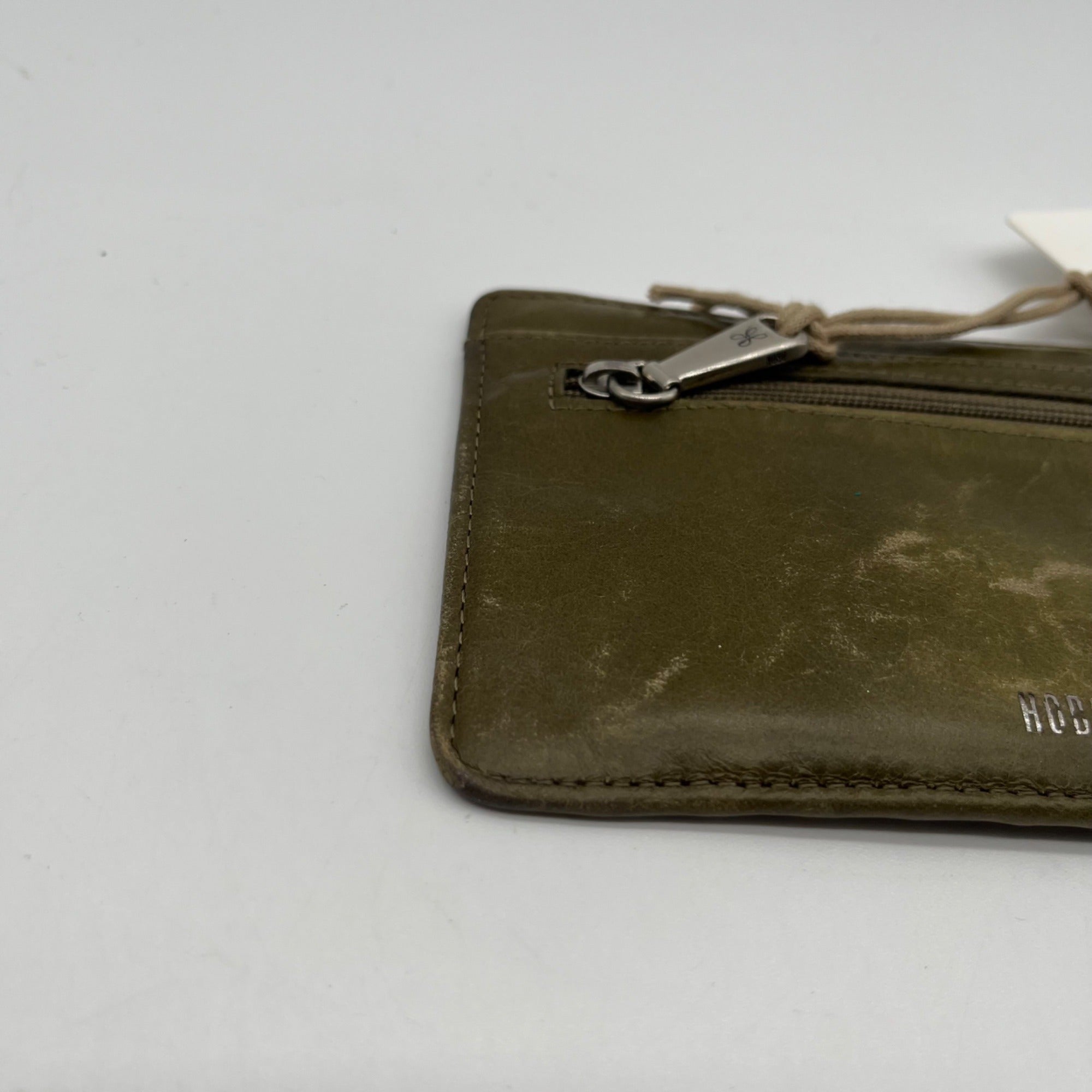 Hobo Green Euro Slide Leather Card Wallet