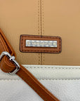 Tignanello Honey/White Leather Perfect Pockets Slim Crossbody