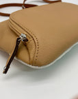 Tignanello Honey/White Leather Perfect Pockets Slim Crossbody