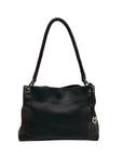 Brighton Black & Brown Pebbled Leather Charlotte Shoulder Bag