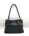 Brighton Black & Brown Pebbled Leather Charlotte Shoulder Bag