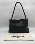 Brighton Black & Brown Pebbled Leather Charlotte Shoulder Bag