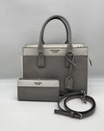 Kate Spade Gray Saffiano Leather Cameron Convertible Satchel And Wallet