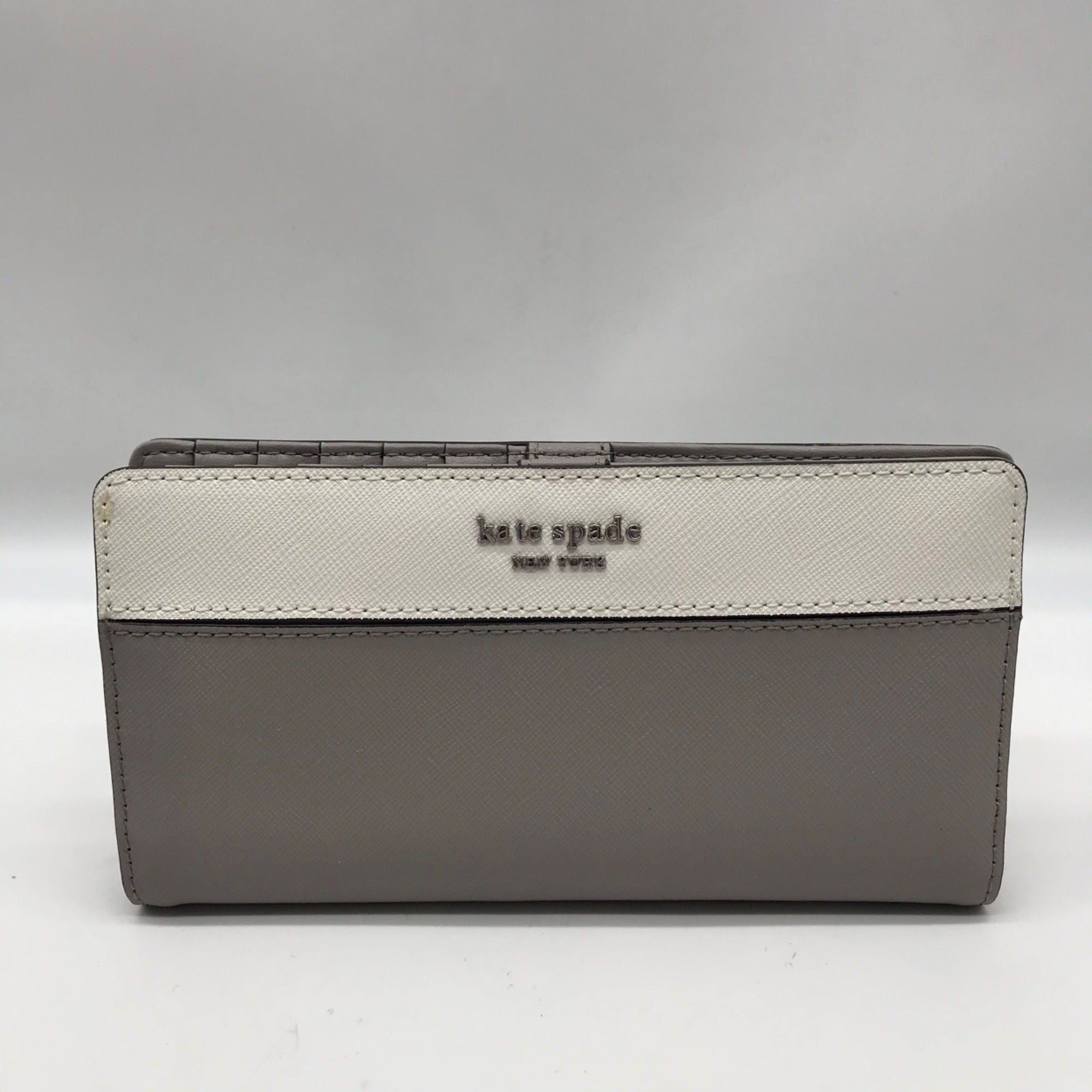 Kate Spade Gray Saffiano Leather Cameron Convertible Satchel And Wallet