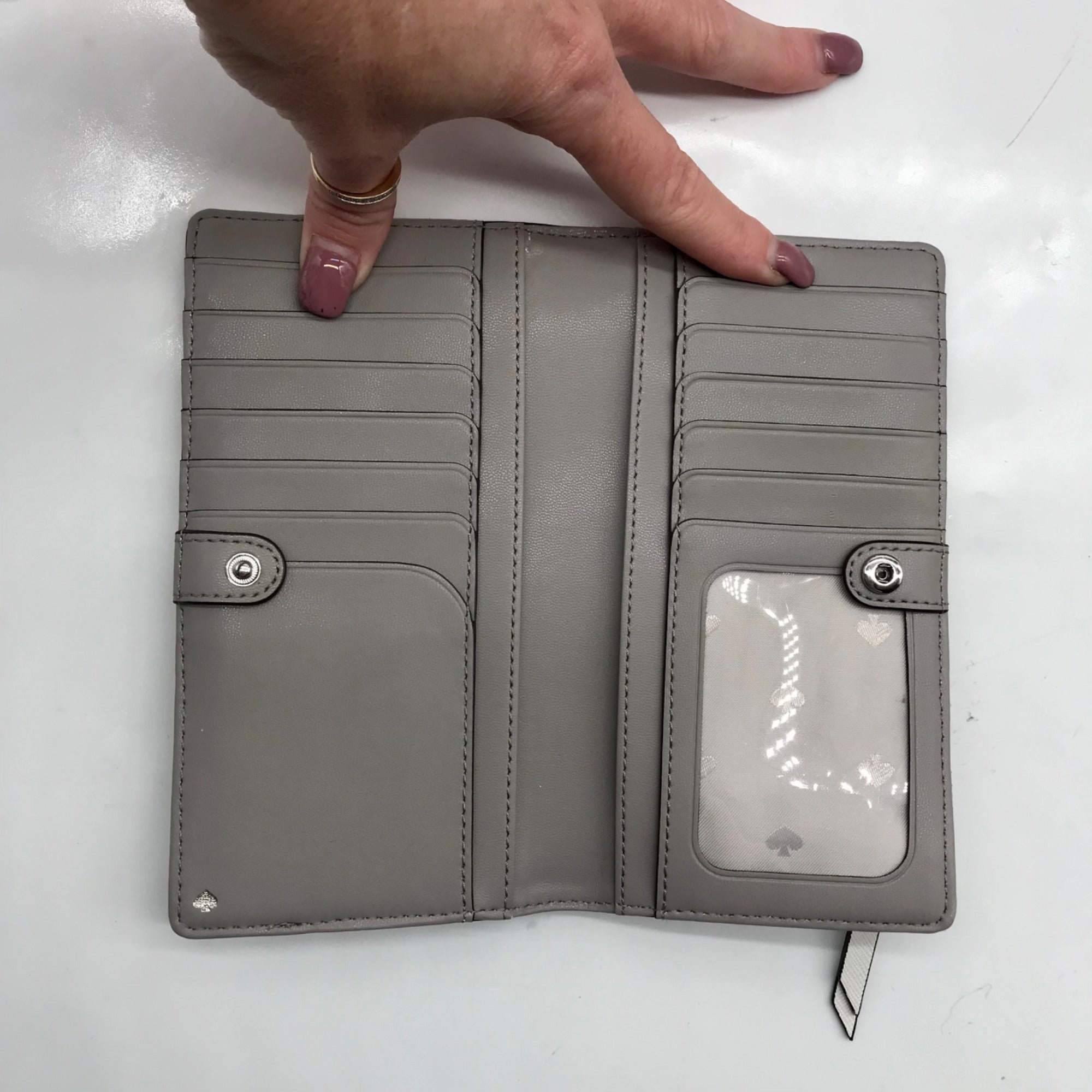 Kate Spade Gray Saffiano Leather Cameron Convertible Satchel And Wallet