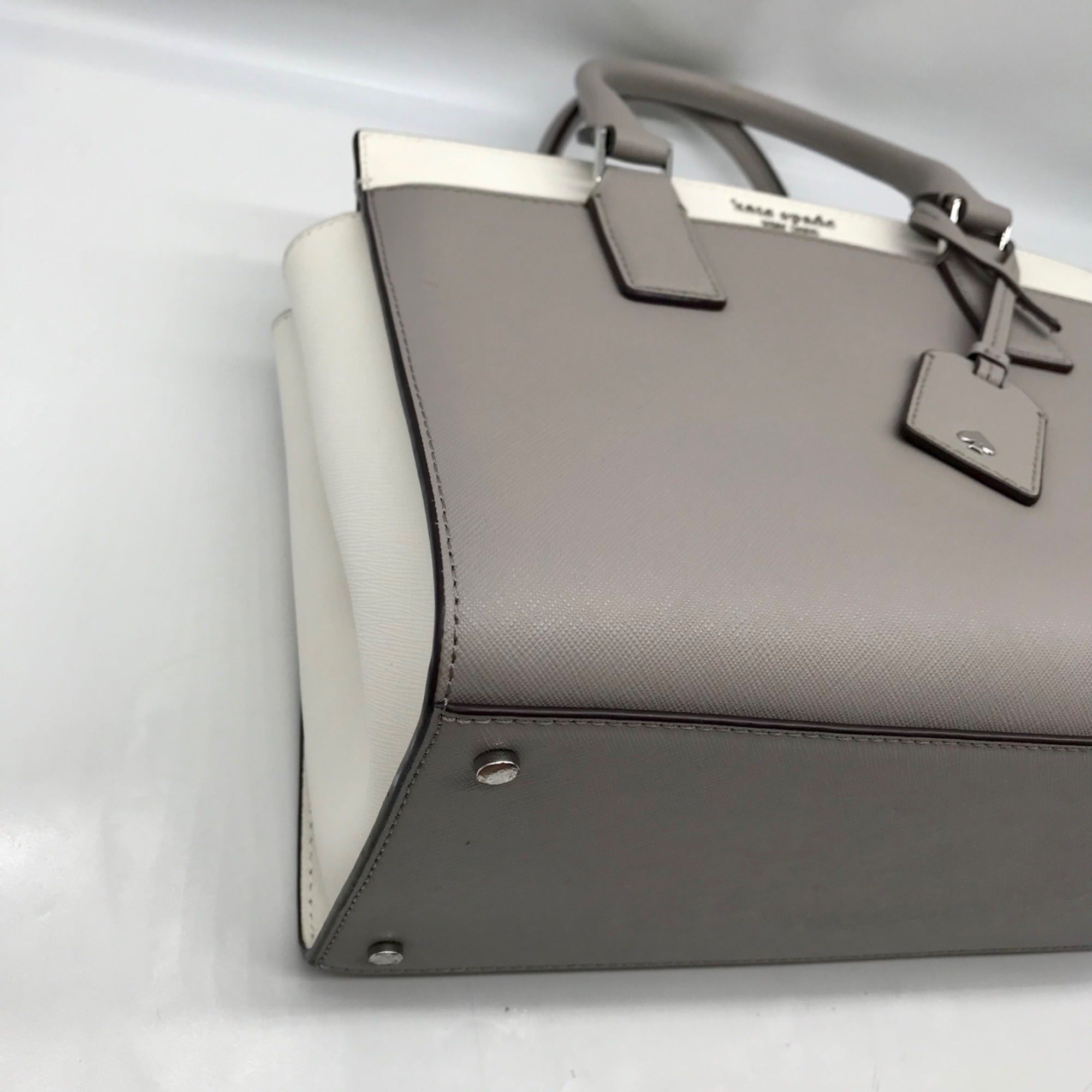 Kate Spade Gray Saffiano Leather Cameron Convertible Satchel And Wallet