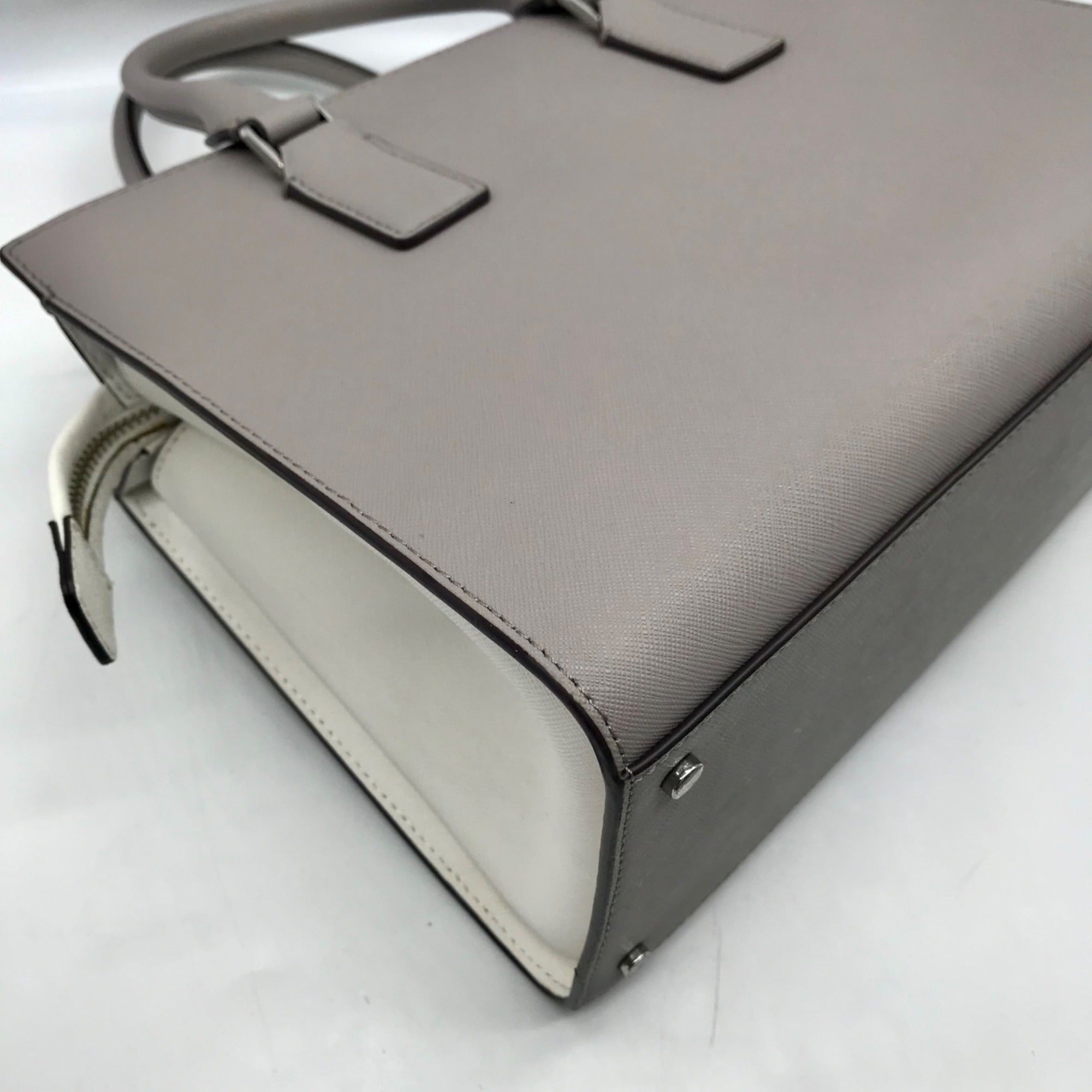 Kate Spade Gray Saffiano Leather Cameron Convertible Satchel And Wallet