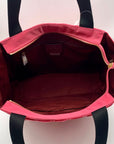 Coach Confetti Pink Ruched Nylon Court Tote Bag