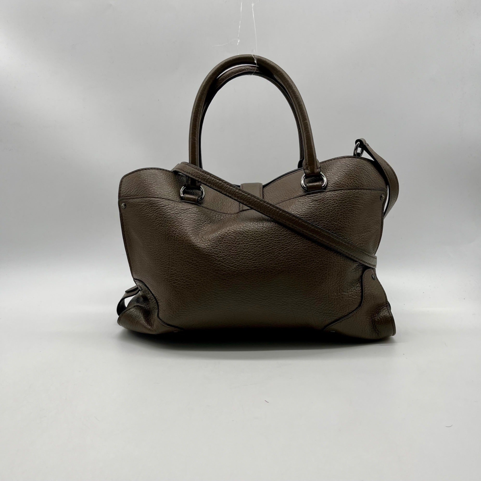 Coach Brown Pebbled Leather Mercer Satchel Bag 37575