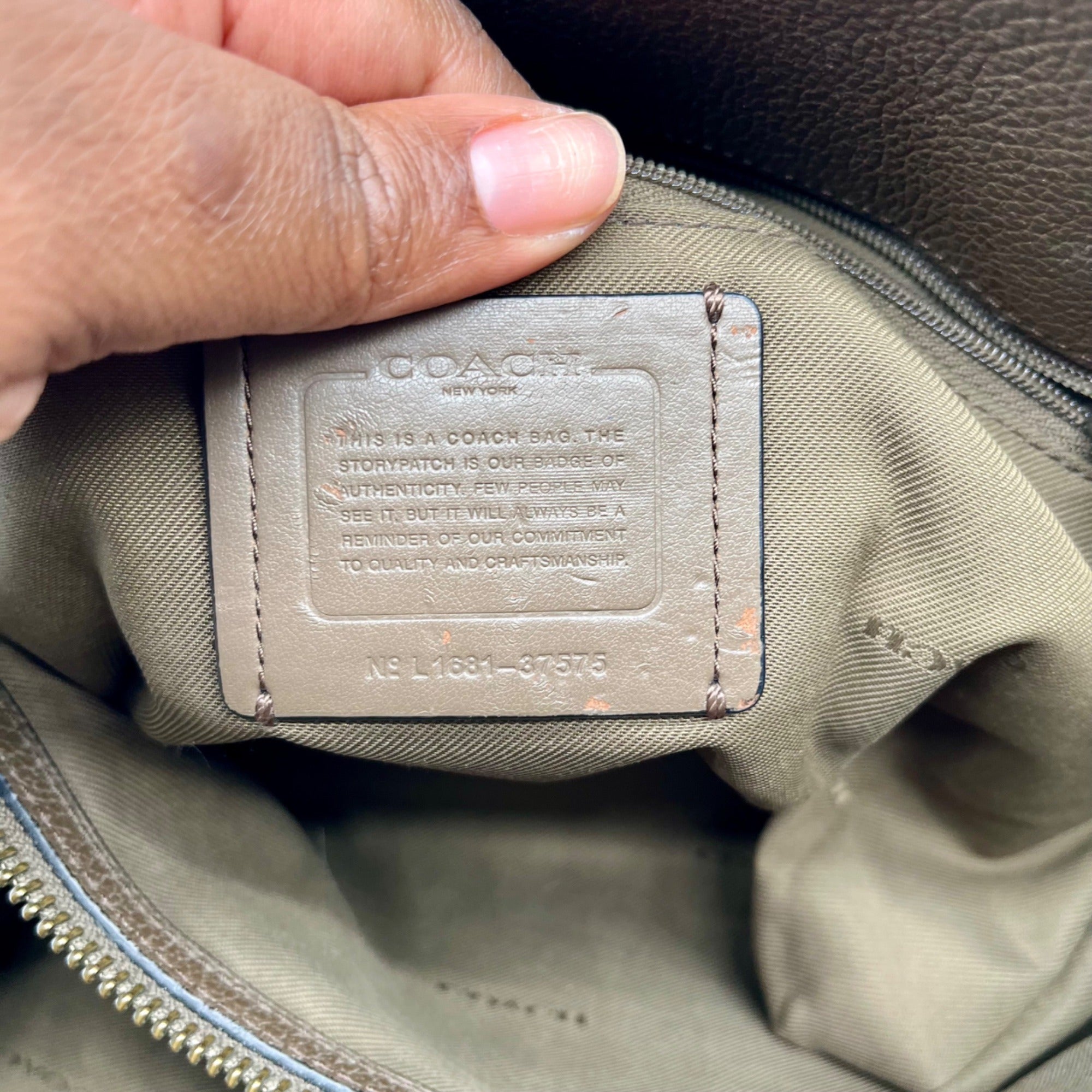 Coach Brown Pebbled Leather Mercer Satchel Bag 37575