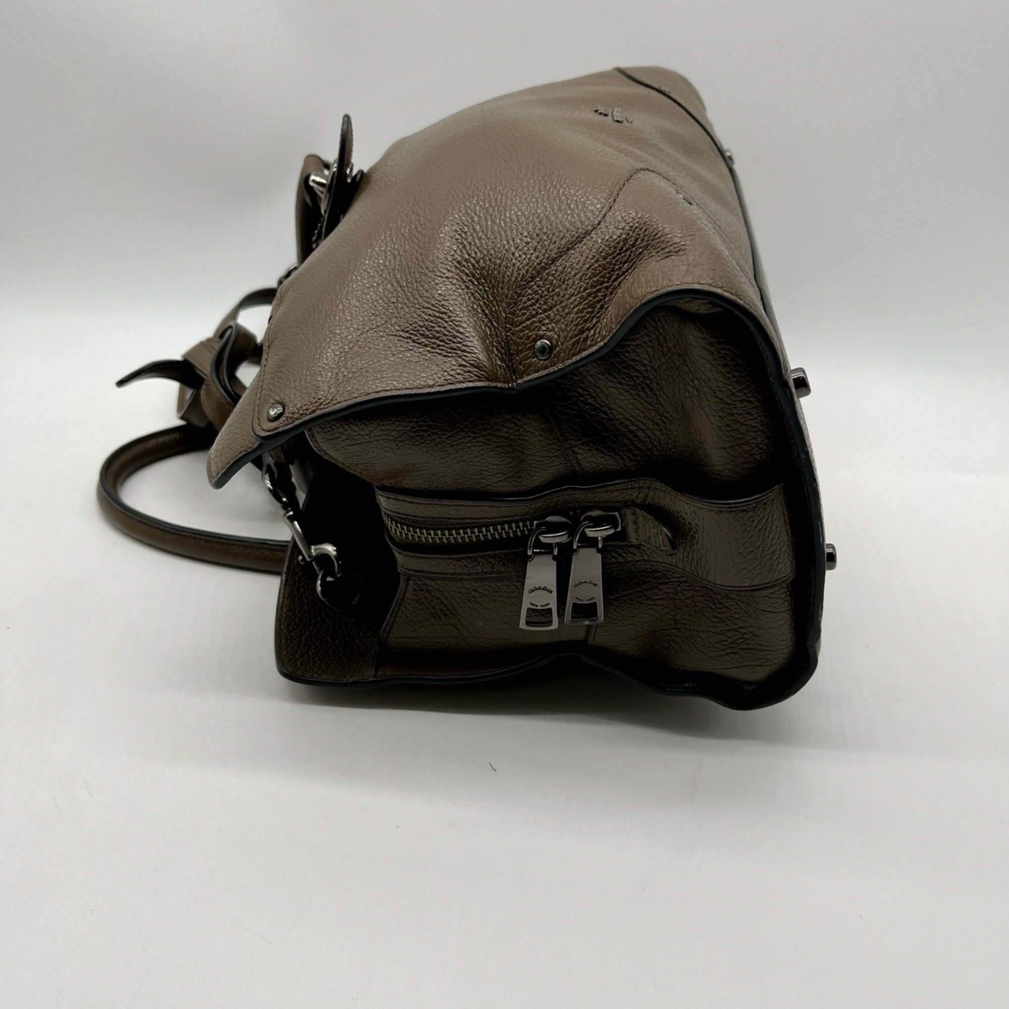 Coach Brown Pebbled Leather Mercer Satchel Bag 37575