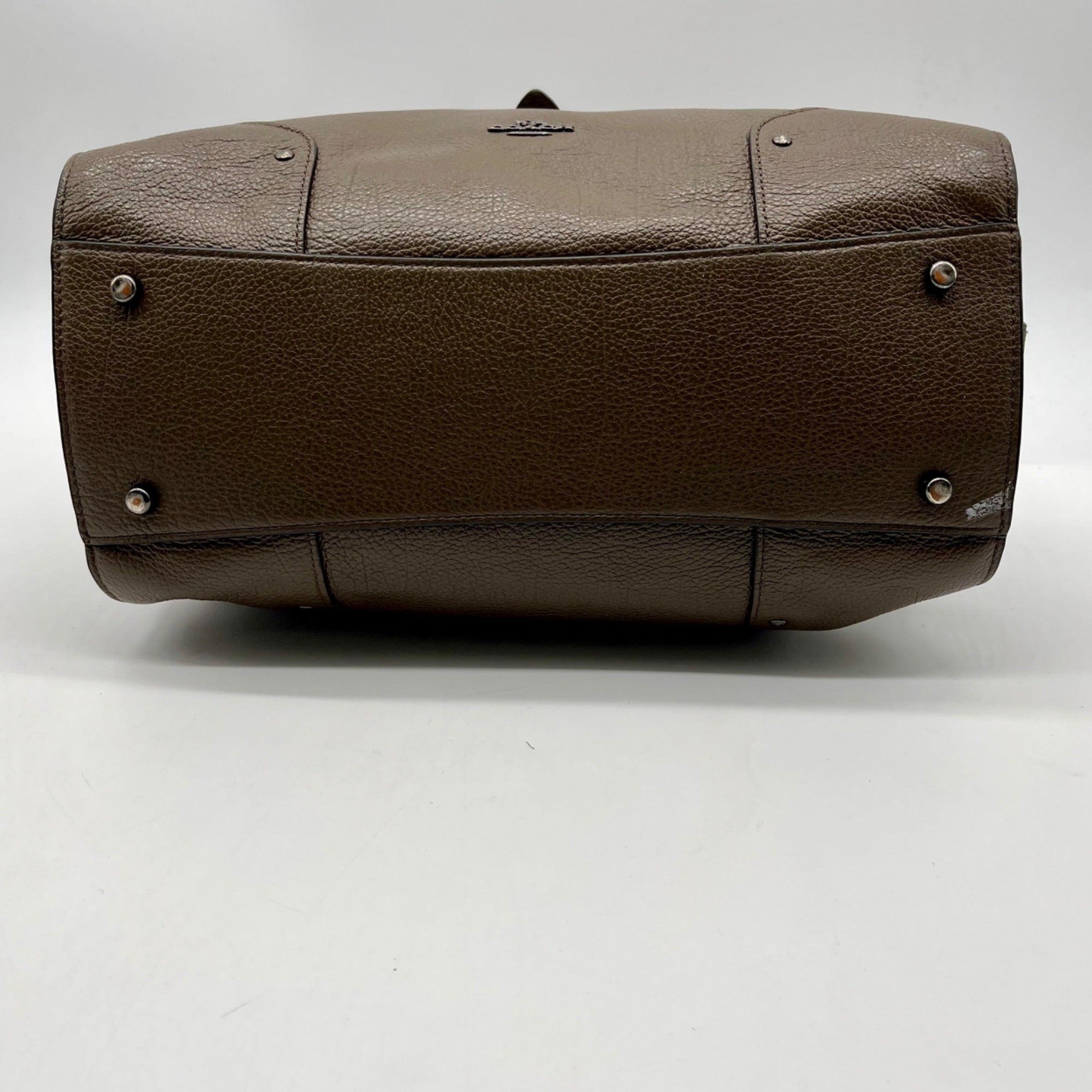 Coach Brown Pebbled Leather Mercer Satchel Bag 37575