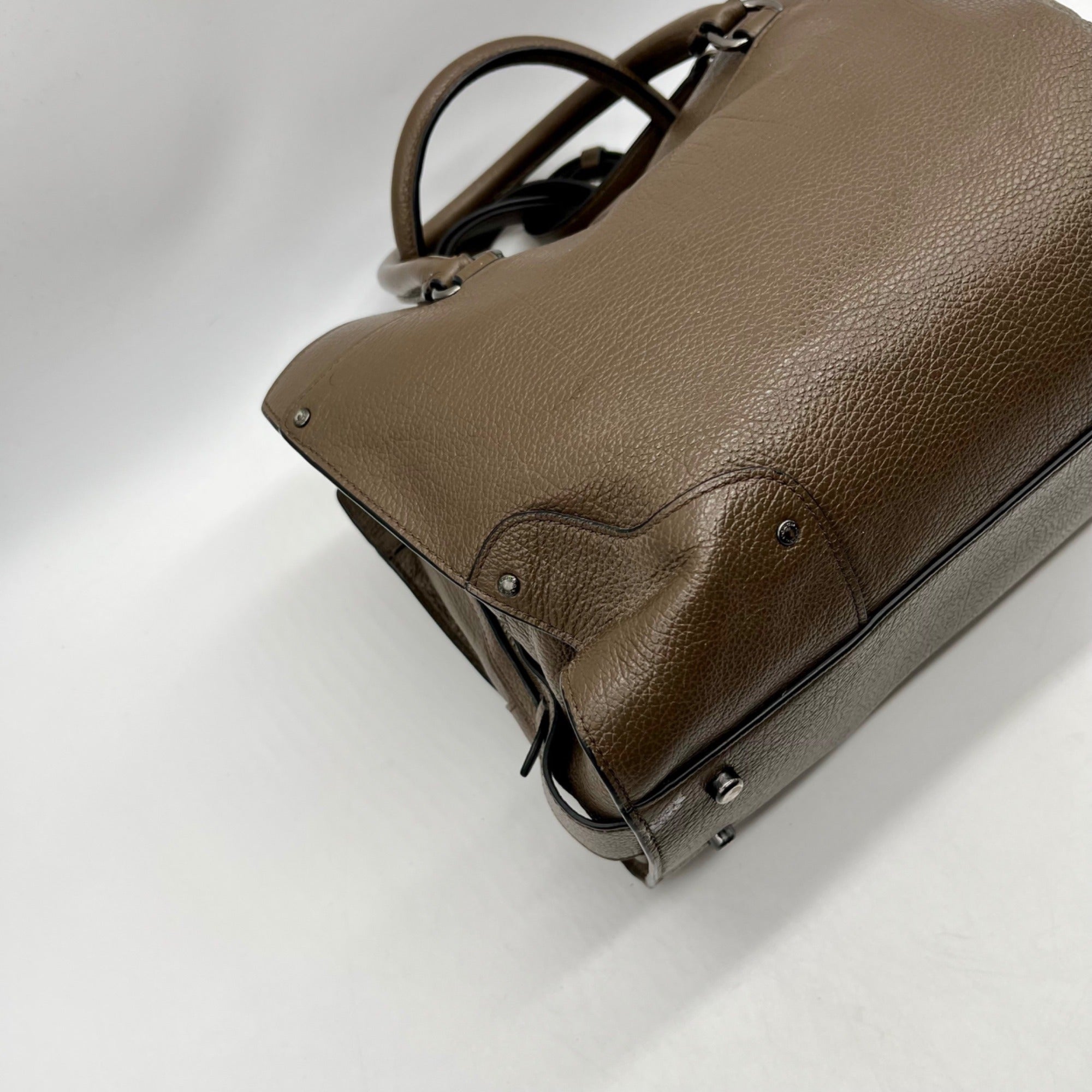 Coach Brown Pebbled Leather Mercer Satchel Bag 37575