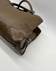 Coach Brown Pebbled Leather Mercer Satchel Bag 37575