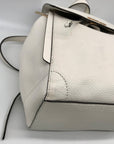 Michael Kors Optic White Pebbled Leather Ginger Backpack