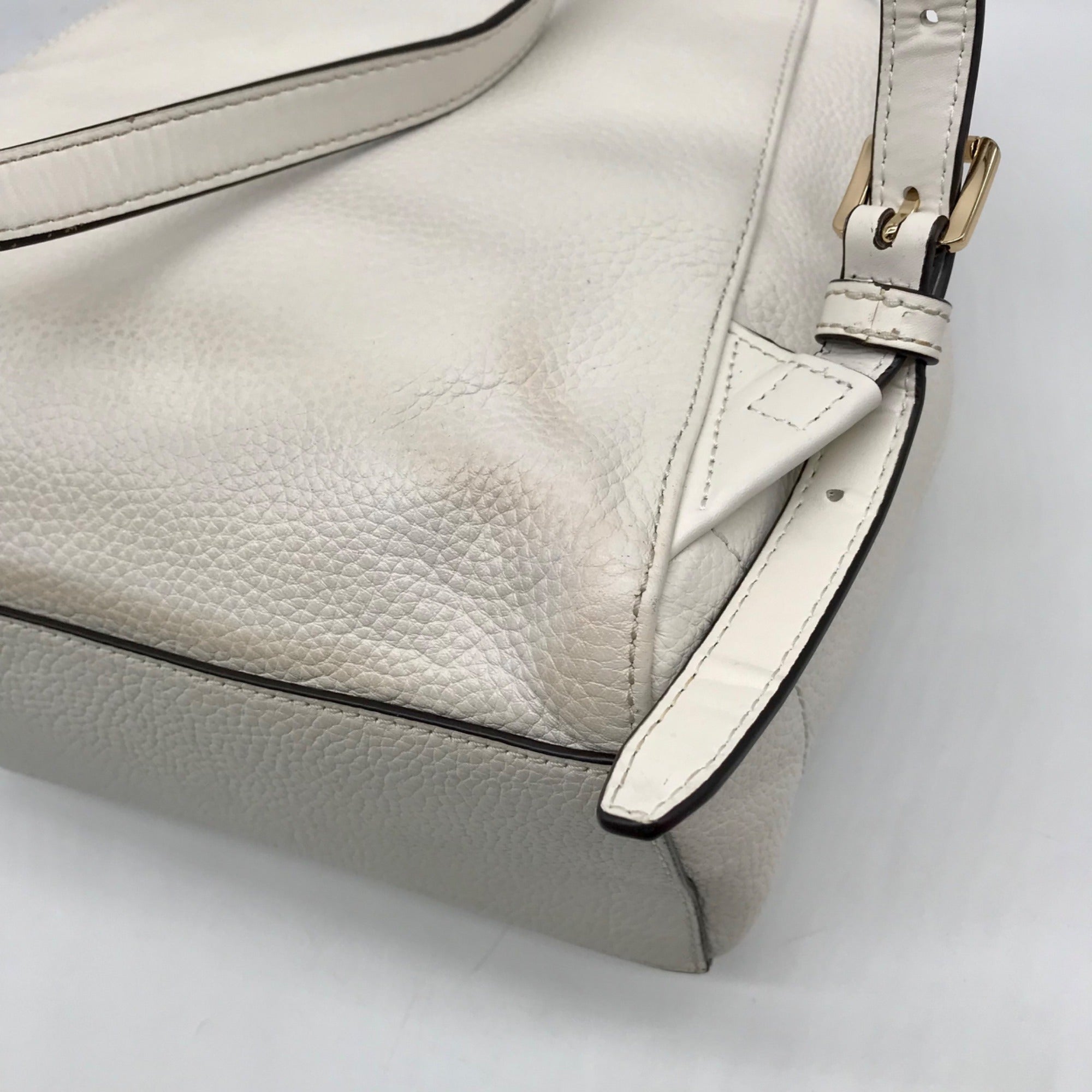 Michael Kors Optic White Pebbled Leather Ginger Backpack