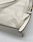 Michael Kors Optic White Pebbled Leather Ginger Backpack