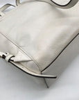 Michael Kors Optic White Pebbled Leather Ginger Backpack