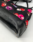 Kate Spade Black Nylon Floral Poppy Print Tote bag