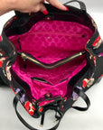 Kate Spade Black Nylon Floral Poppy Print Tote bag