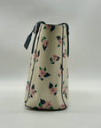 Kate Spade Cream Floral Saffiano Leather Tote Bag