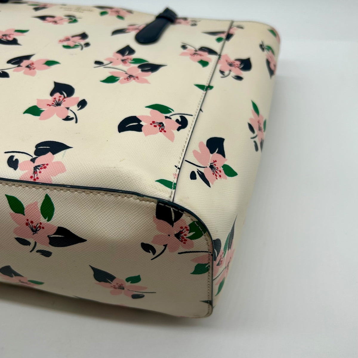 Kate Spade Cream Floral Saffiano Leather Tote Bag