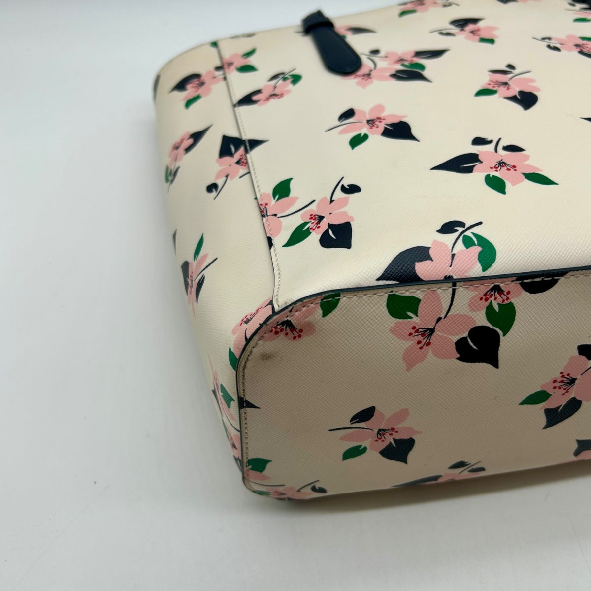 Kate Spade Cream Floral Saffiano Leather Tote Bag