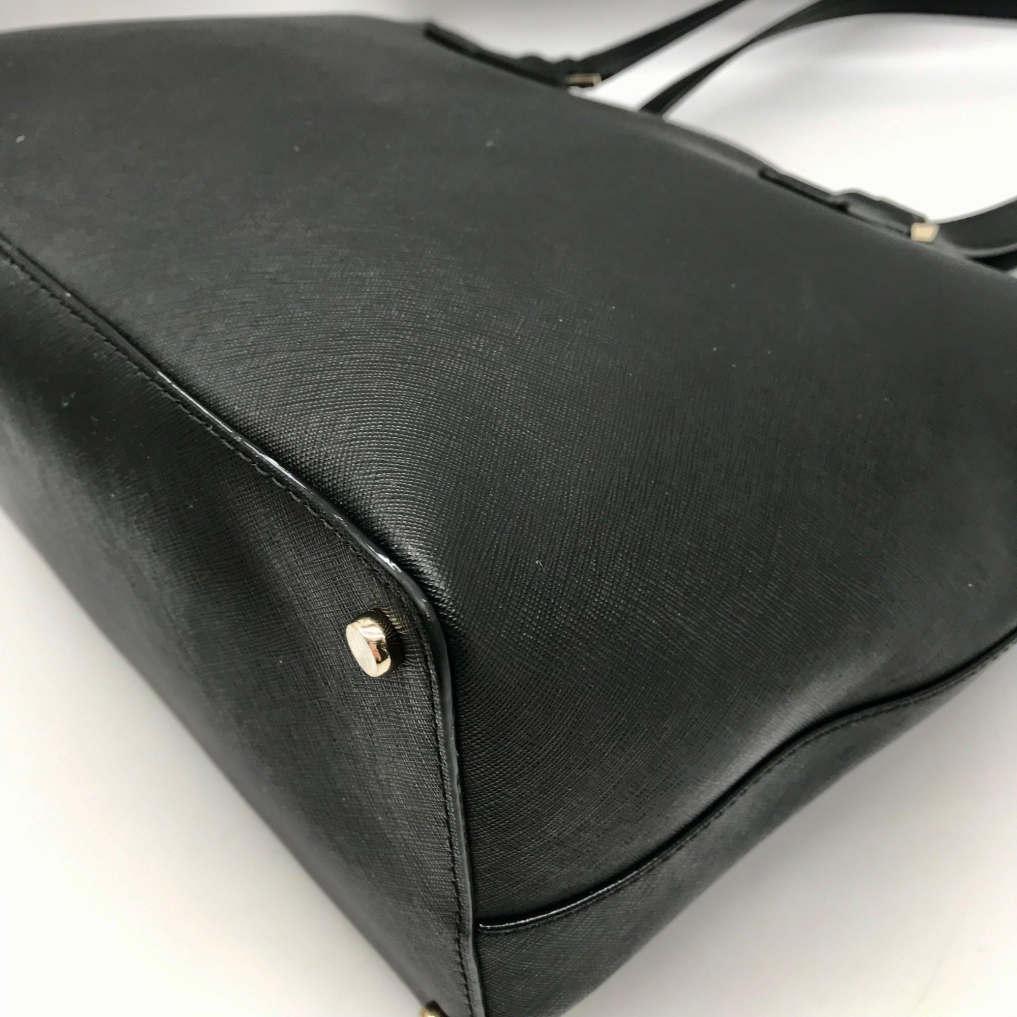 Kate Spade Black Saffiano Leather Cameron Street Lucie Tote  Bag