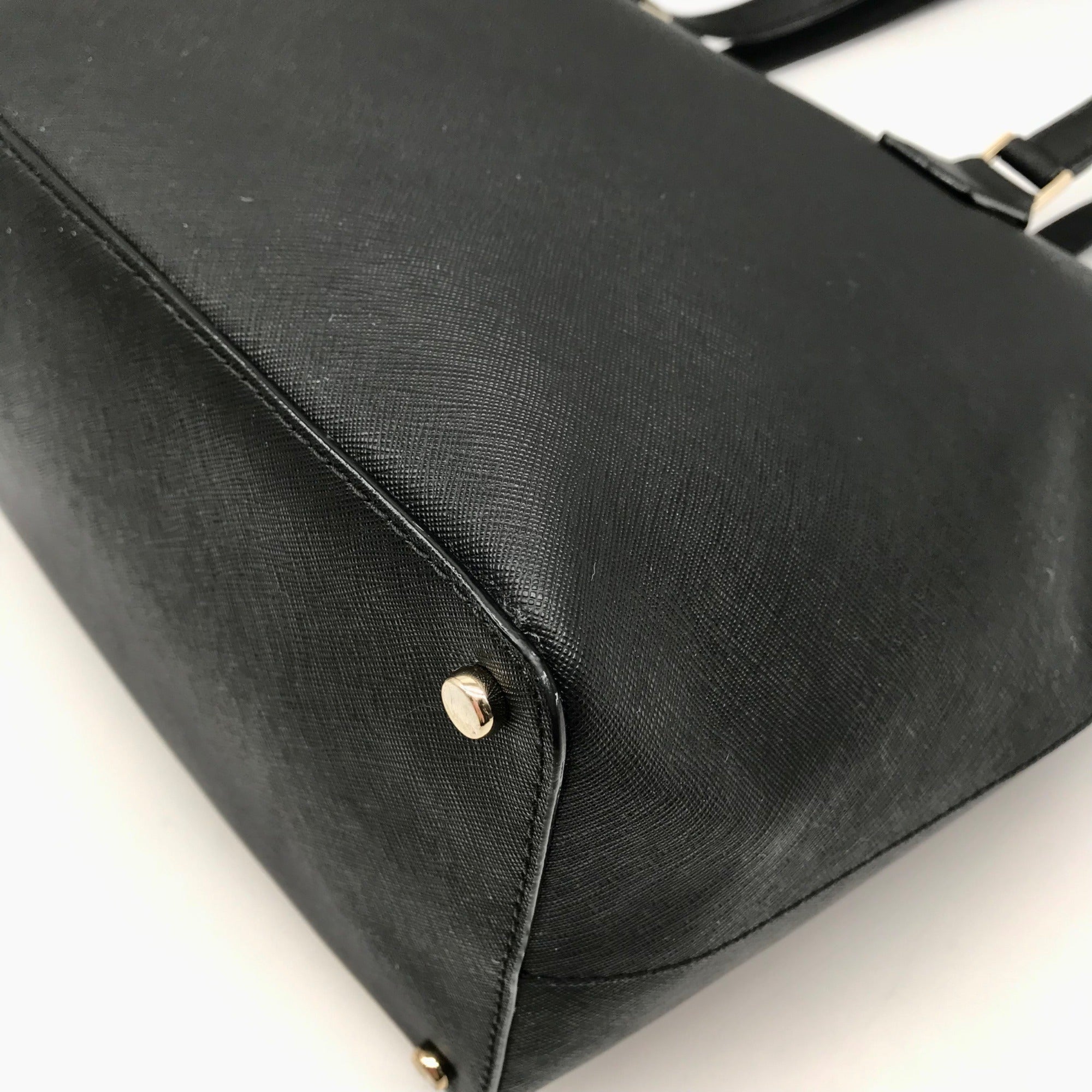 Kate Spade Black Saffiano Leather Cameron Street Lucie Tote  Bag