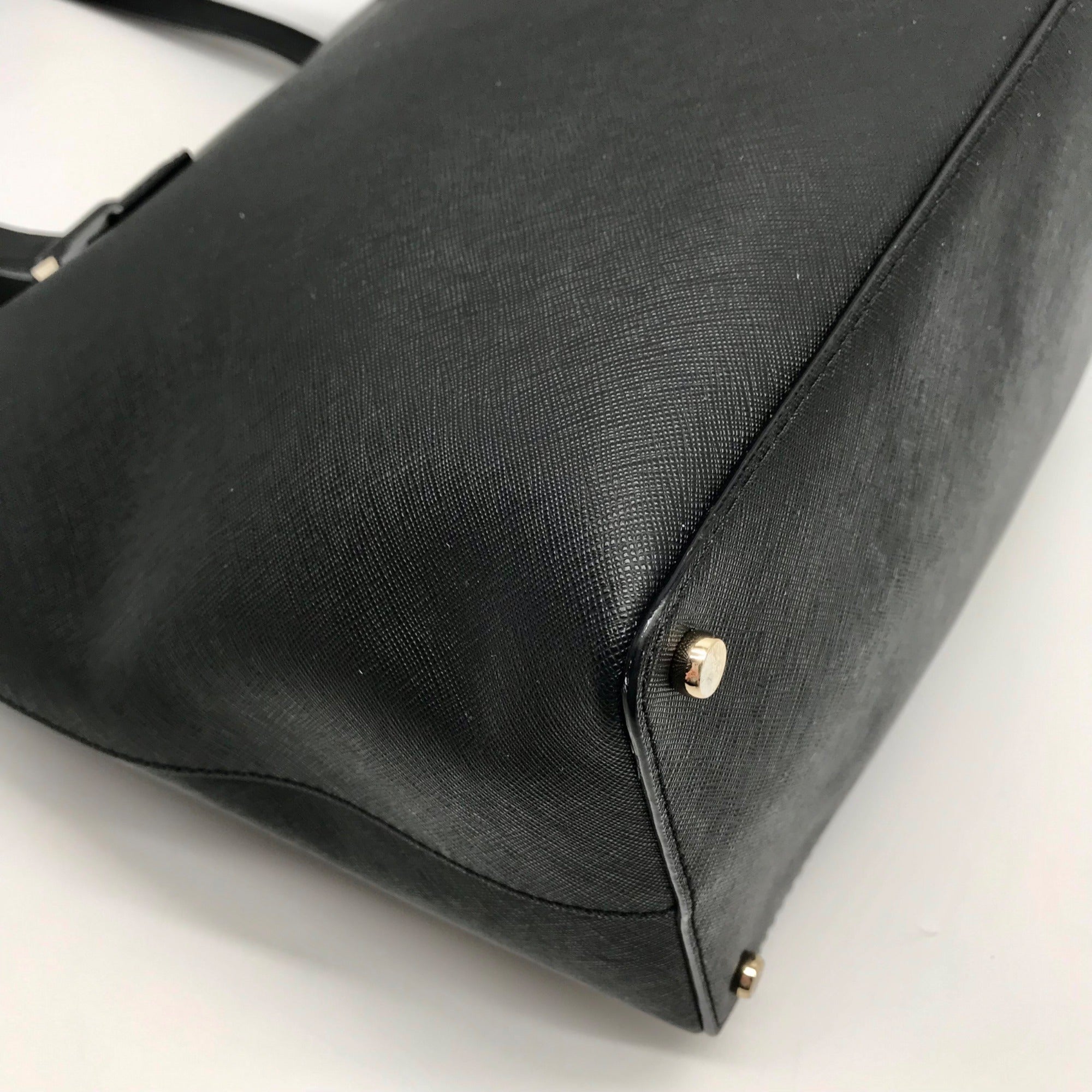 Kate Spade Black Saffiano Leather Cameron Street Lucie Tote  Bag