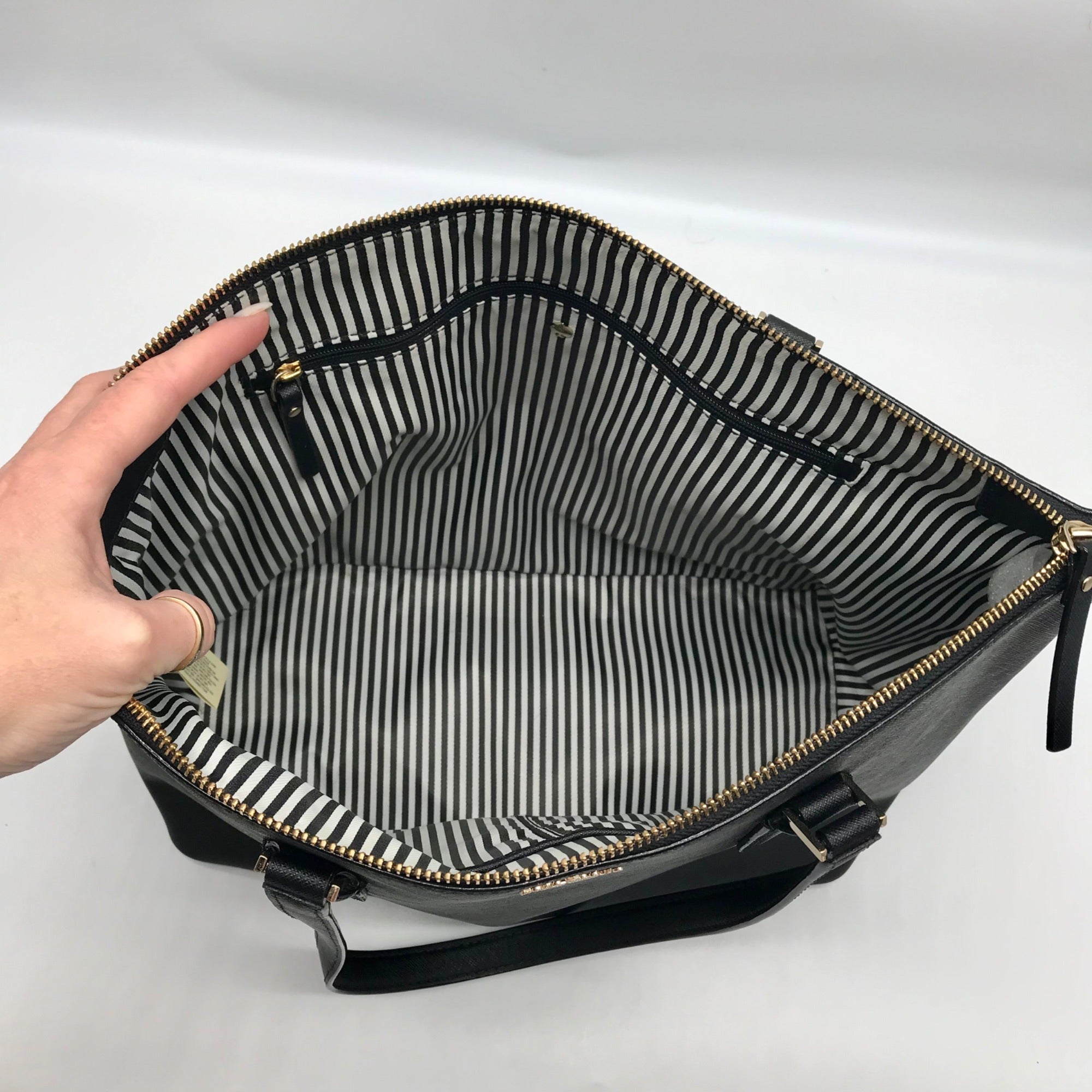 Kate Spade Black Saffiano Leather Cameron Street Lucie Tote  Bag