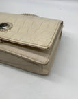 Brighton Cream Croc-Embossed Organizer Crossbody Bag