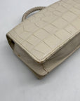 Brighton Cream Croc-Embossed Organizer Crossbody Bag