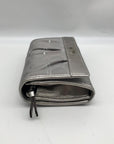 Coach Silver Signature Monogram Canvas Fabric Bifold/Snap Wallet