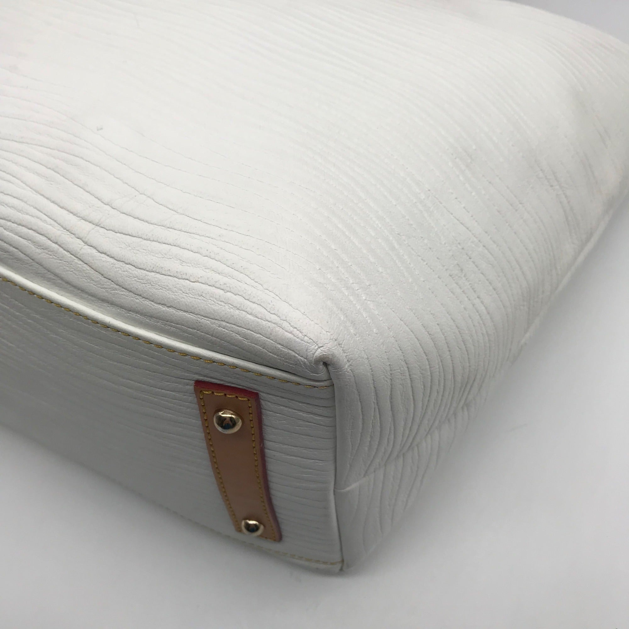 Dooney &amp; Bourke White Leather Grommet Shopper Tote Bag