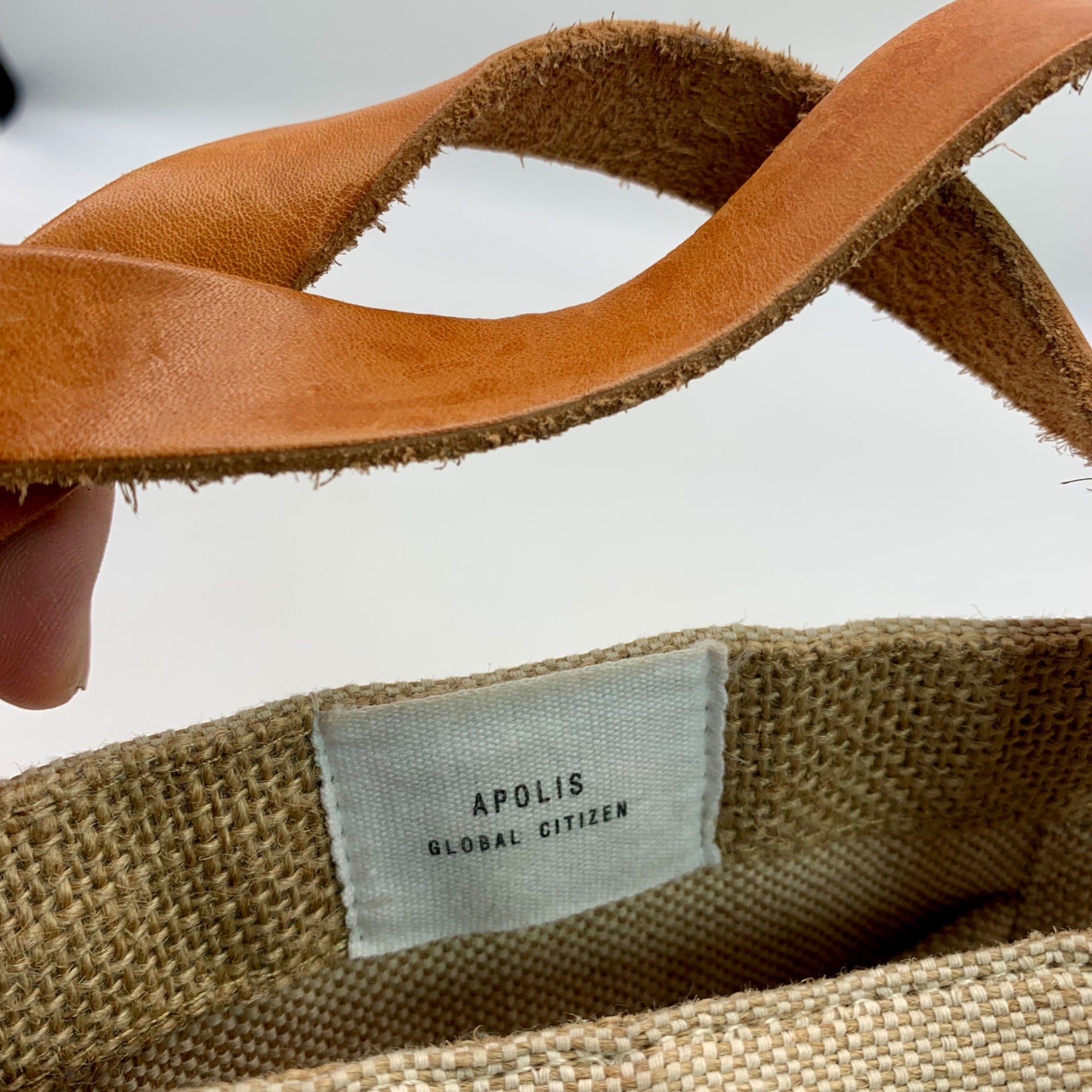 Apolis Custom &quot;Don&#39;t Stop Believin&#39;&quot; Jute Market Tote