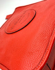 Coach Red Pebbled Leather Dempsey File Bag-CA290