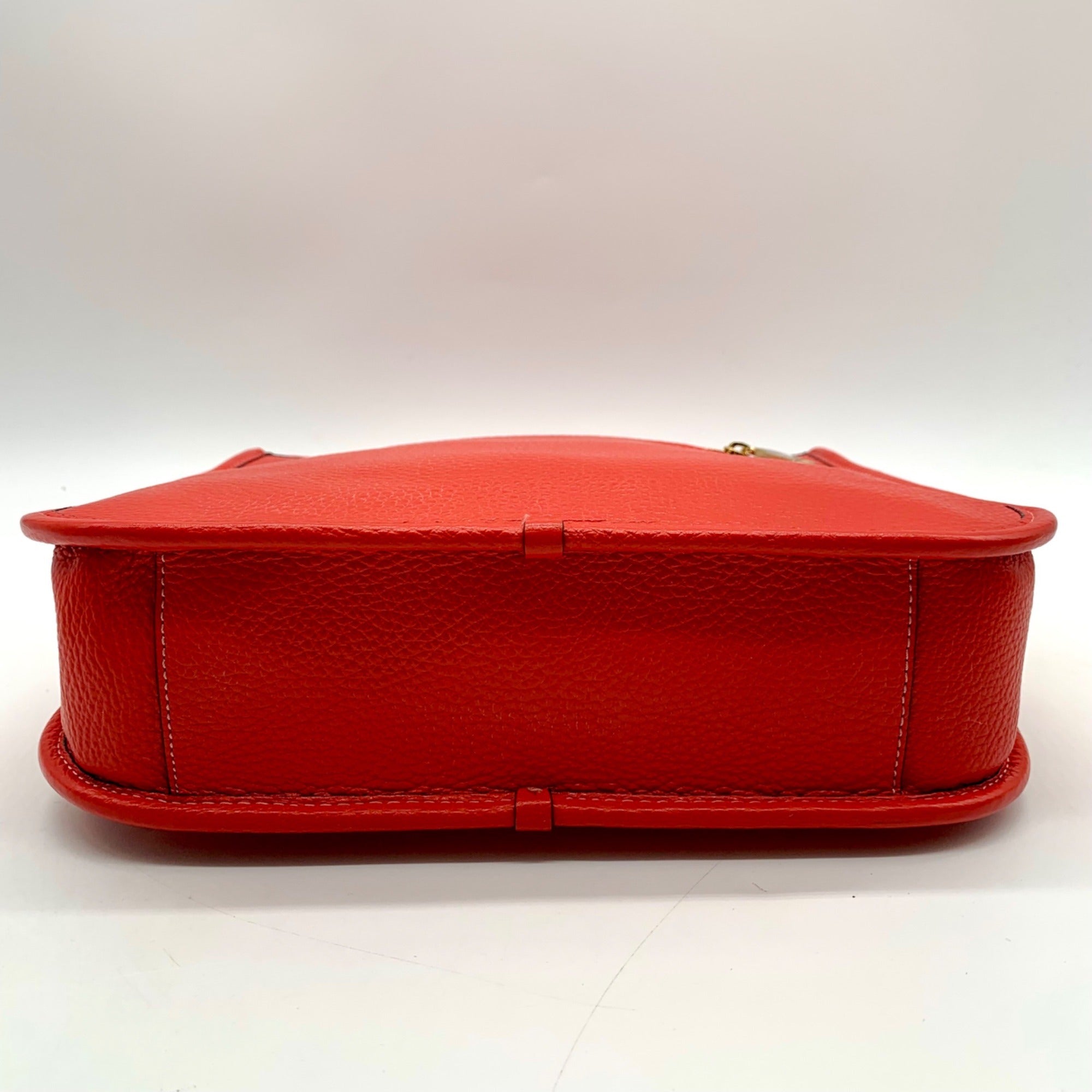 Coach Red Pebbled Leather Dempsey File Bag-CA290