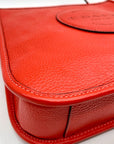 Coach Red Pebbled Leather Dempsey File Bag-CA290