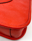 Coach Red Pebbled Leather Dempsey File Bag-CA290