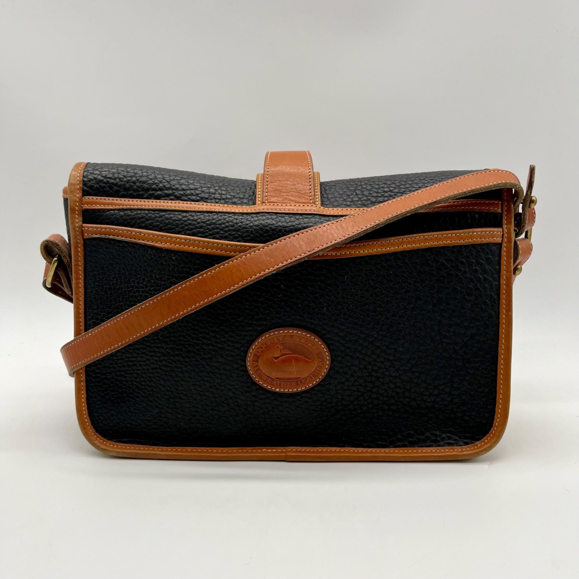 Dooney And Bourke Black Pebbled Leather Crossbody