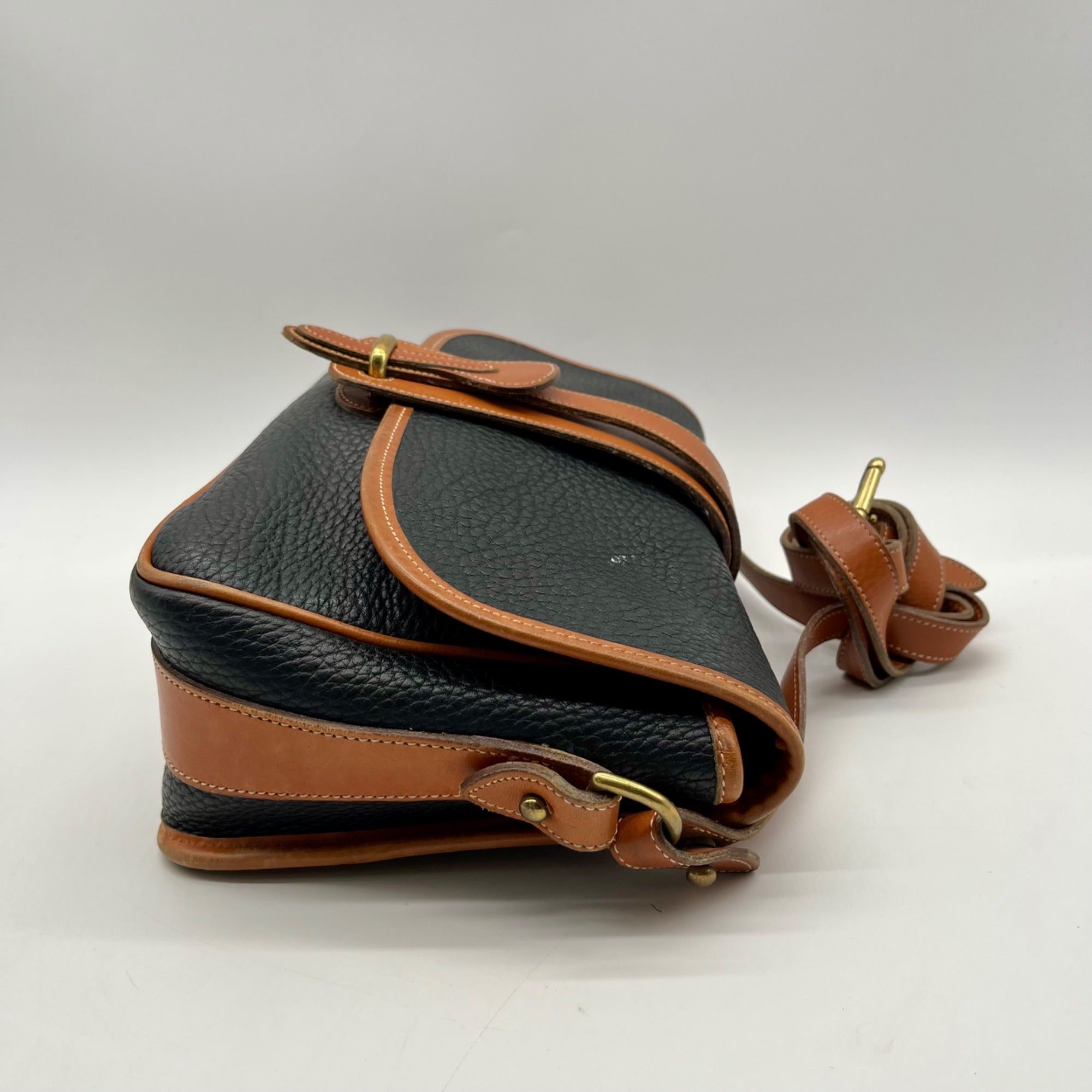 Dooney And Bourke Black Pebbled Leather Crossbody