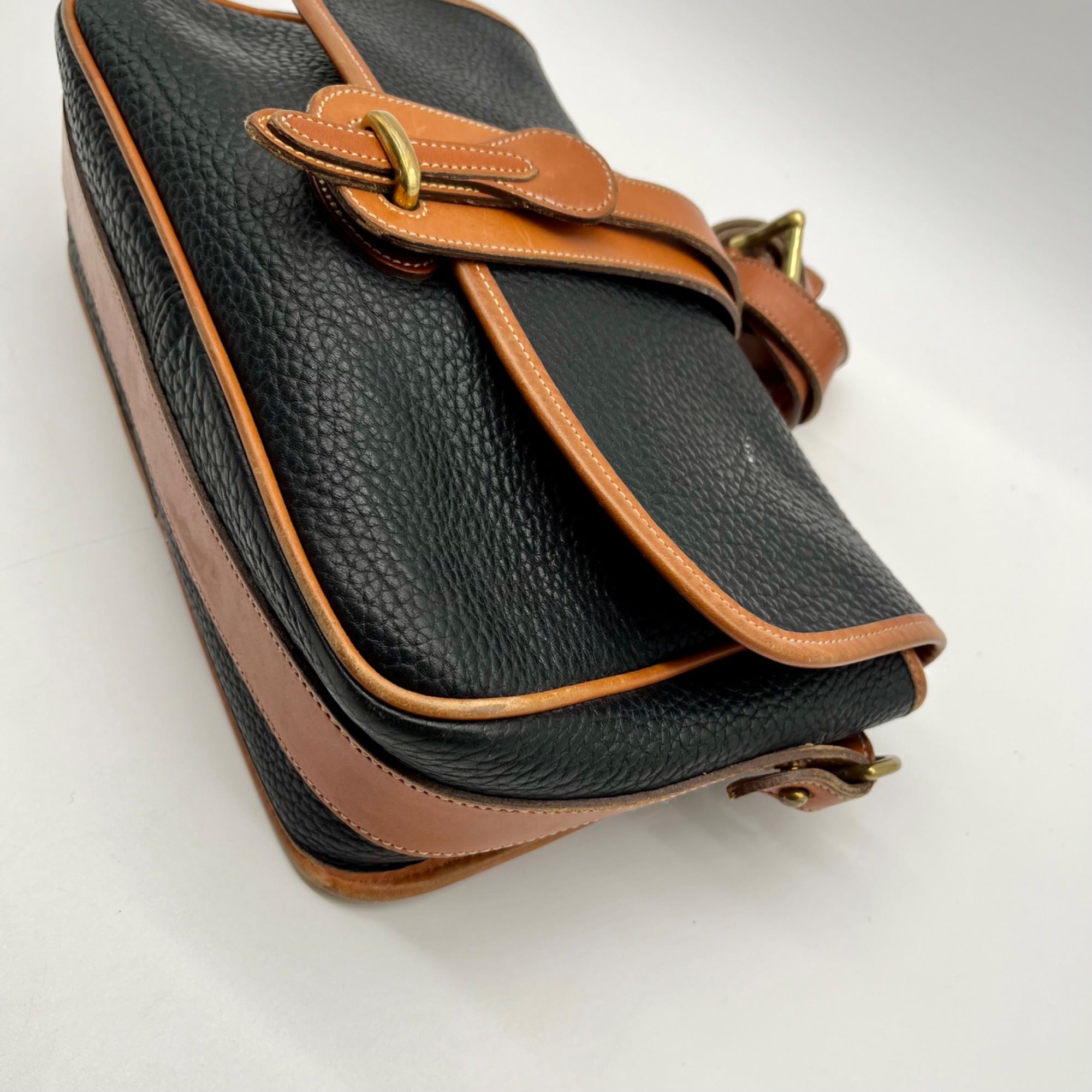 Dooney And Bourke Black Pebbled Leather Crossbody