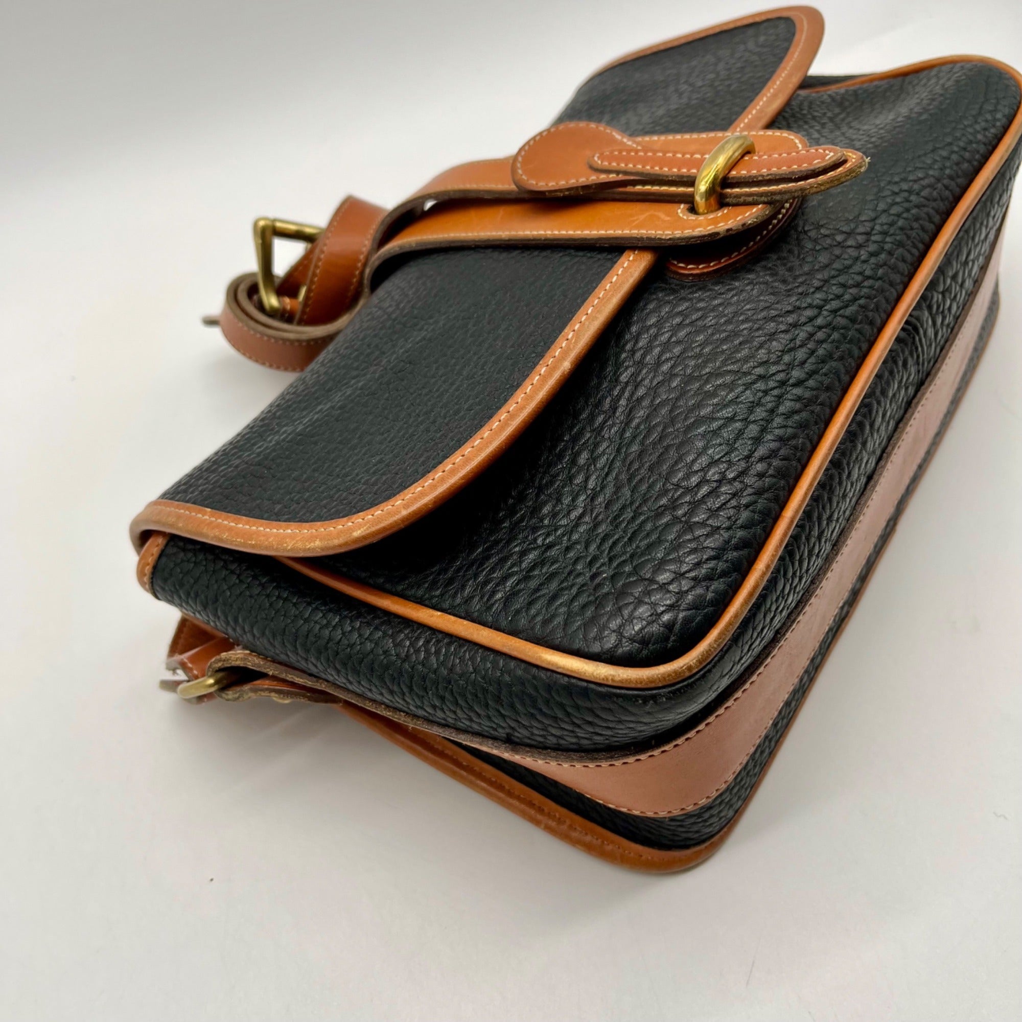 Dooney And Bourke Black Pebbled Leather Crossbody