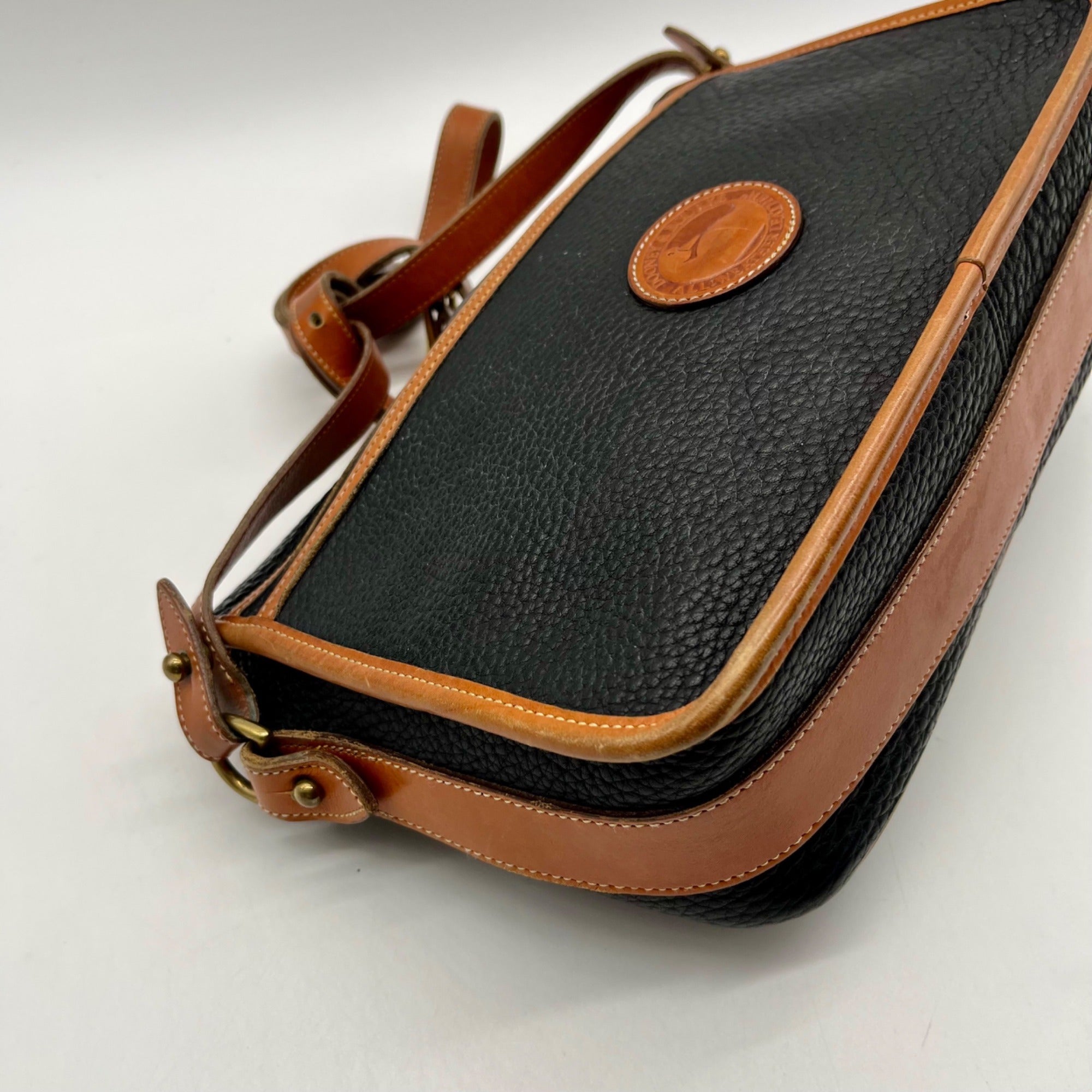 Dooney And Bourke Black Pebbled Leather Crossbody