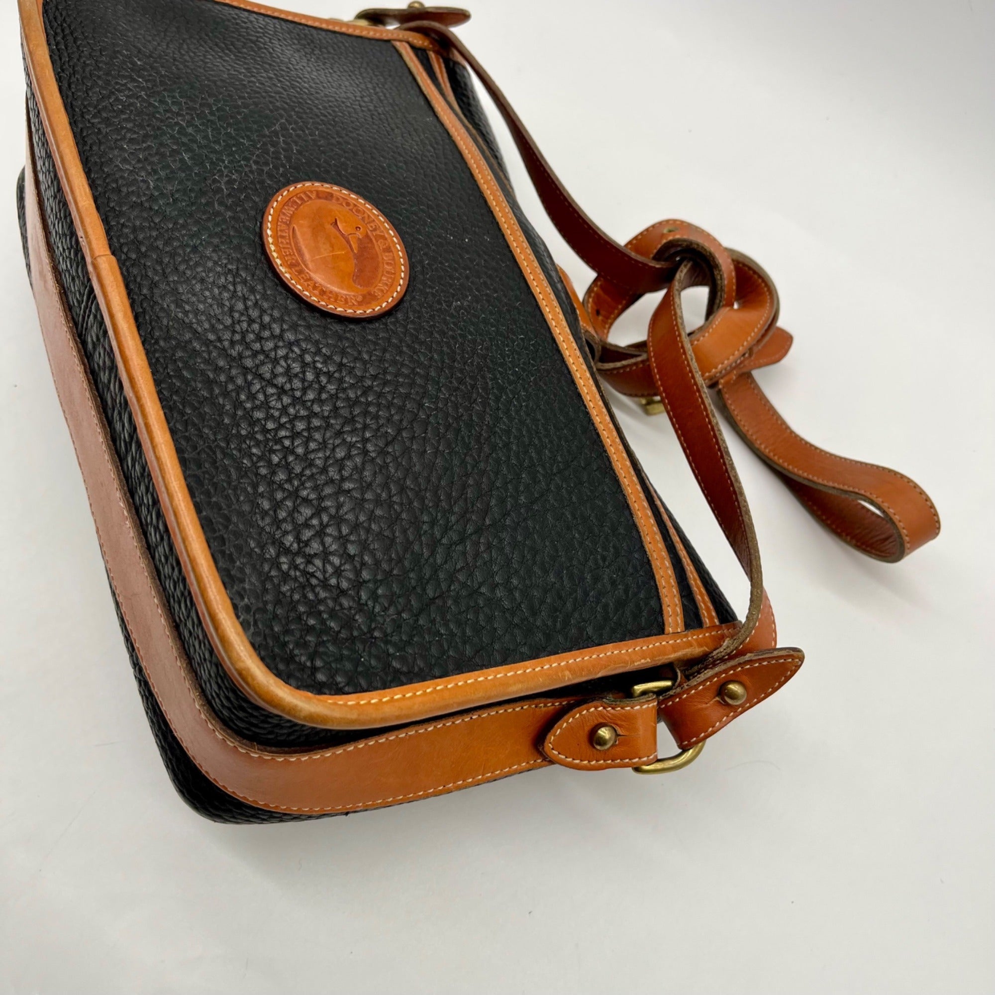 Dooney And Bourke Black Pebbled Leather Crossbody