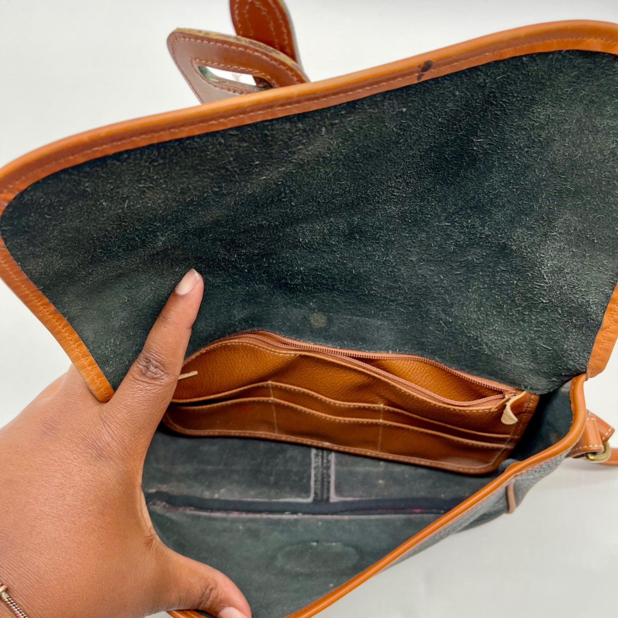 Dooney And Bourke Black Pebbled Leather Crossbody