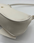 Like Dreams Off-White Bow Baguette Shoulder Bag
