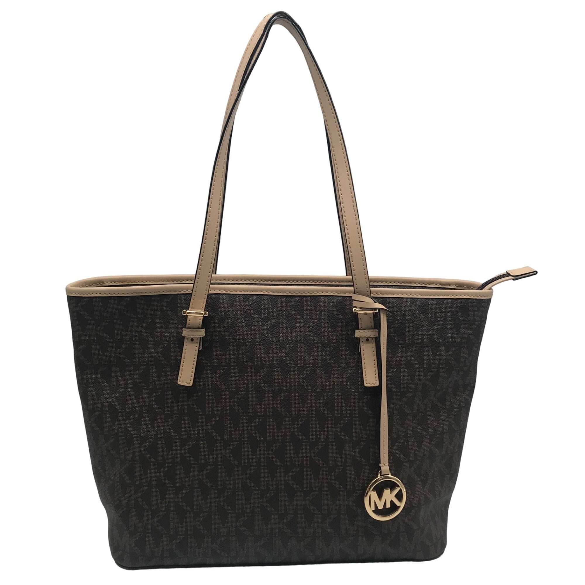 Michael Kors Jet Set Signature Coated Canvas Tote